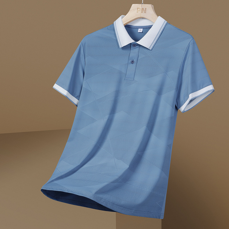 Camiseta de polo de hielo camiseta deportiva de verano hombre camiseta suelta transpirable de mangas cortas fabricantes de ropa de hombre un cabello