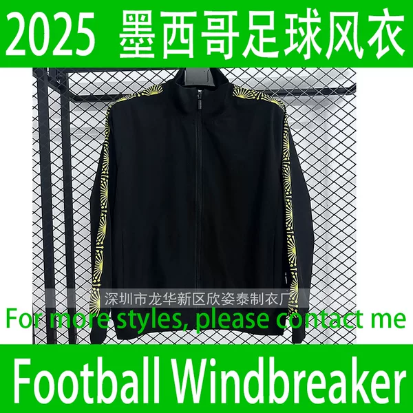 Mexico Football Windbreaker 2025 Mexico Football Jacket Soccer Windbreaker Track Top