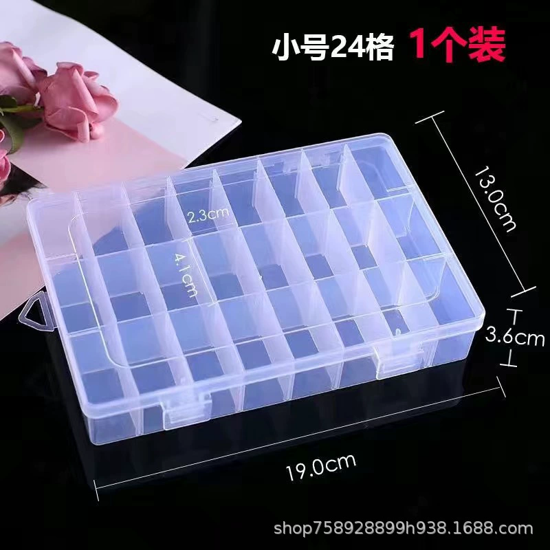 Storage box, small storage system, earrings, transparent plastic accessory