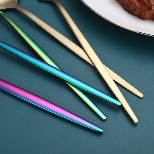 Amazon 410 stainless steel tableware Portuguese knife fork spoon western tableware hotel restaurant steak knife fork dessert spoon
