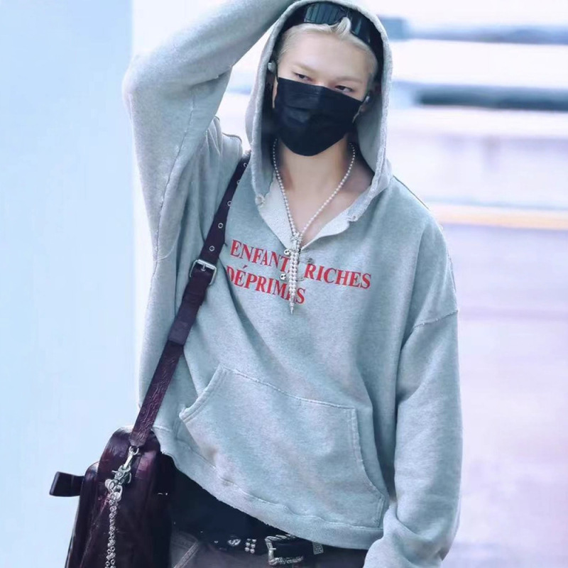 High-End Erd Melancholic Rich Second-Generation Pin Niche American Trendy Brand Unisex Couple Celebrity Same Style Hooded Sweatshirt High-End Erd Melancholic Rich Second-Generation Pin Niche American Trendy Brand Unisex Couple Celebrity Same Style Hooded Sweatshirt
