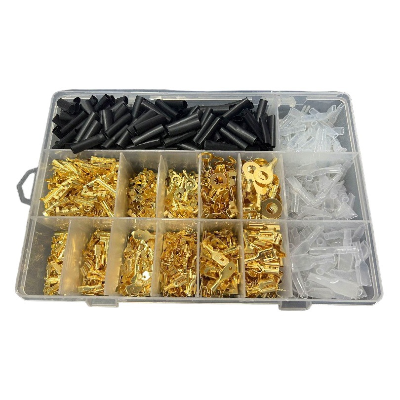 Transfronterizo en caja 2,8/4,8/6,3 enchufe de inserción de resorte vaina de conexión a tierra pieza 1.050 sets de cableado de presión en frío