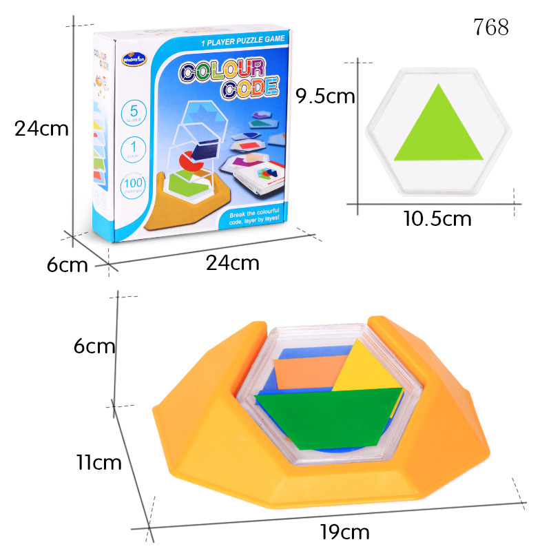 Colorful color decoding intelligence picture logic game 100 off thinking early education puzzle puzzle toy