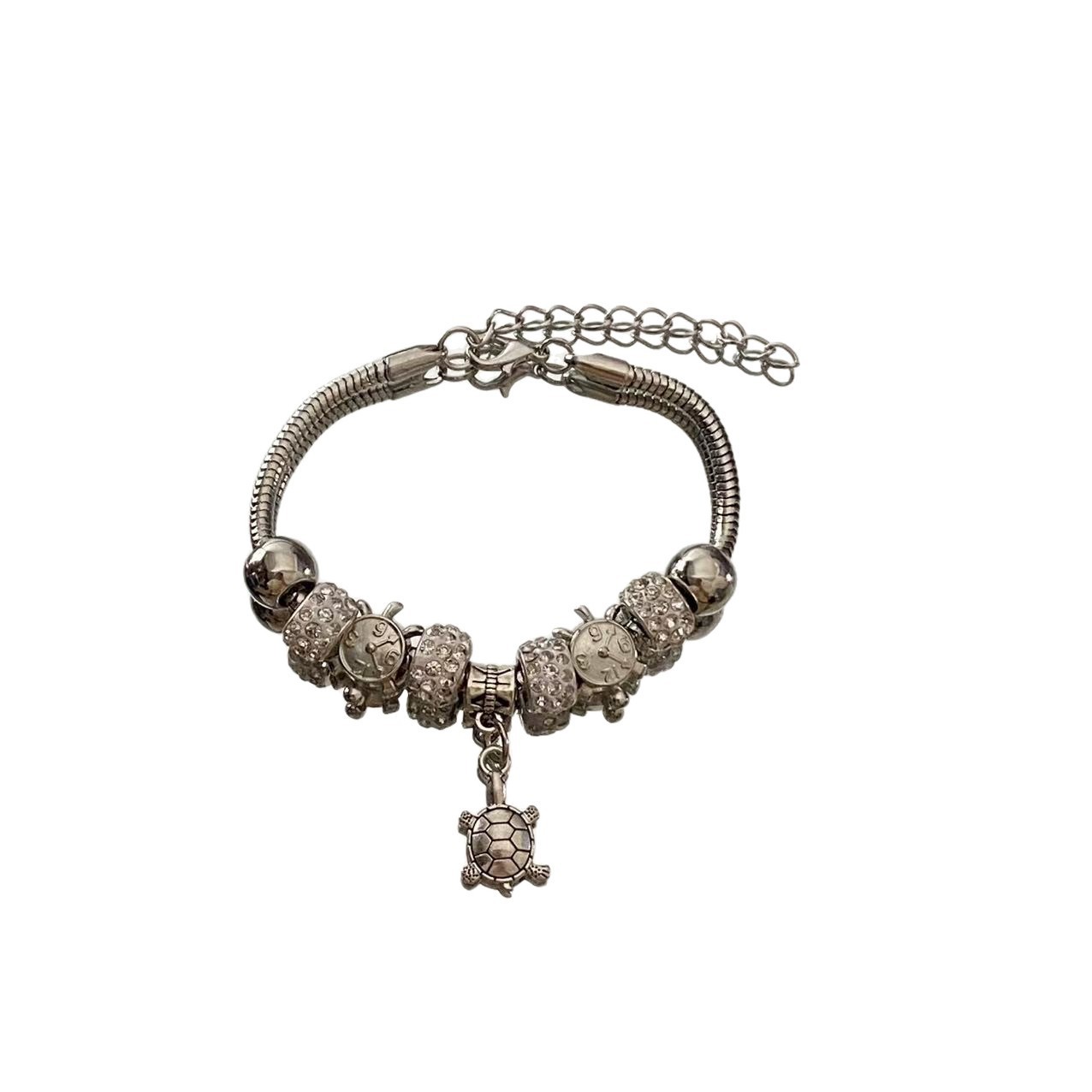 Adjustable Crystal Turtle Beaded Bracelet For Women Charm Jewelry_voghion.com