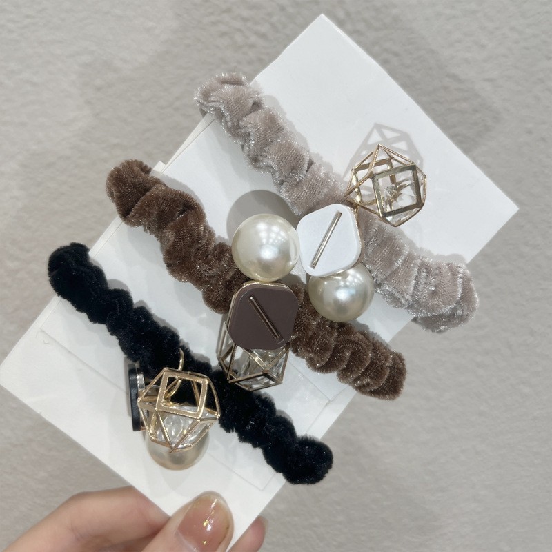 48#기하학적 펜던트 머리끈 3개