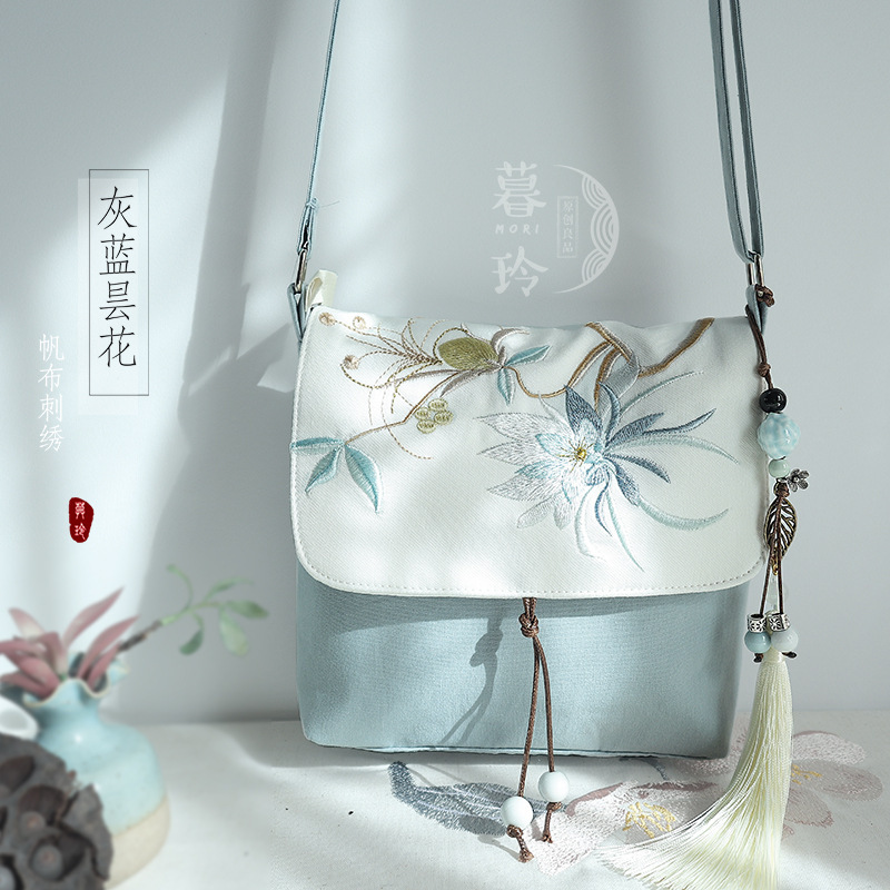 (Entity cross-border sources of goods do not distribute and do not distribute) Scenic spot art canvas cotton linen ancient embroidery messenger bag (Entity cross-border sources of goods do not distribute and do not distribute) Scenic spot art canvas cotton linen ancient embroidery messenger bag
