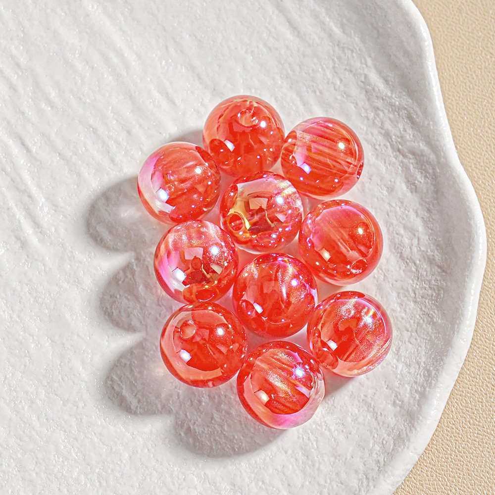 【20-30 piezas】Cuentas brillantes finas para manualidades, cuentas con orificio para cadena de teléfono, accesorios para cuentas, piezas pequeñas al por mayor