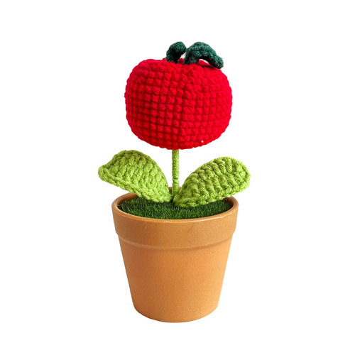 Hand-crocheted wool flowers, finished sunflower potted ornaments, woven flowers, small gift bouquets for dropshipping