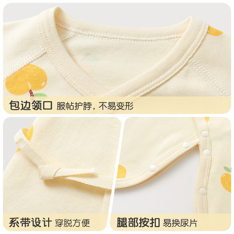 Ropa de bebé recién nacido primavera y otoño nacido 0 monje marzo de algodón mariposa ropa de luna llena ropa de bebé recién nacido camisole