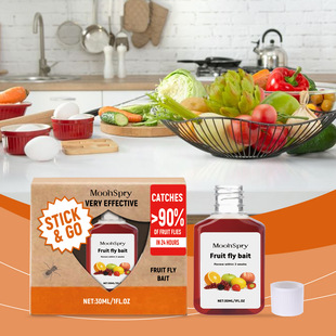 Moonspry Fruit Fly Bait Fruit Fly Trap Fructose Sorbitol Formula Daily Catch Kitchen Fruit Flies