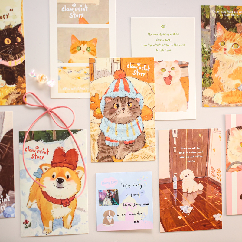 Mr. Paper Paw Paw Story, Tarjetas Postales en Caja, Material para Diario, Tarjetas de Mensaje para Estudiantes, Tarjetas de Felicitación, Suministros Culturales de Yiwu Moyan