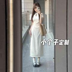 150 ショート新中国風改良チャイナドレス夏の優しい気質ガールウエストロングスカート