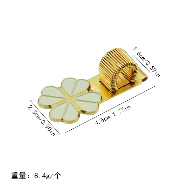 Four-leaf clover pen clip