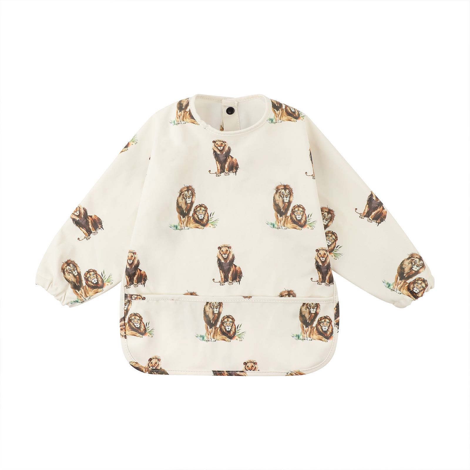 Los niños daneses overall impermeable inversa vestir babero bebé overall bebé comiendo mono bebé babero