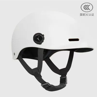 Motosiklet kaskı (dəbilqə) Helmet Half Helmet Men's Summer - new-national-standard-certification-snow-mountain-white