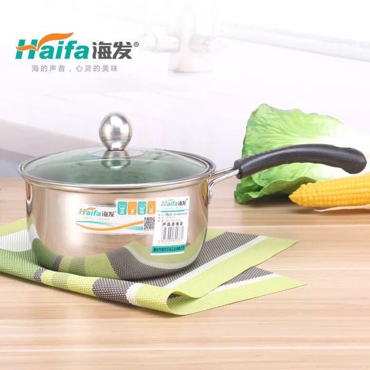 Haifa olla de leche de acero inoxidable olla de sopa de fideos espesados olla de leche pequeña Mini olla pequeña de fideos instantáneos suplemento alimenticio olla Cocina de Inducción de gas