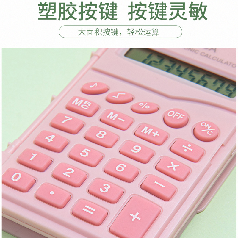 Mini macarón flip pequeña calculadora de color caramelo color alto valor de color portátil al por mayor fábrica directa