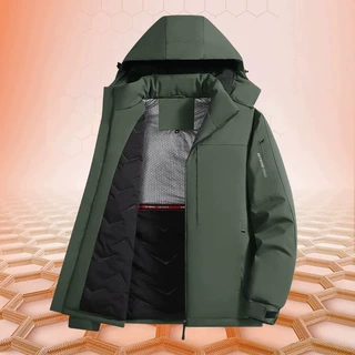 跨境棉衣男冬季新款中年保暖棉服户外防风可脱卸帽棉袄高品质外套