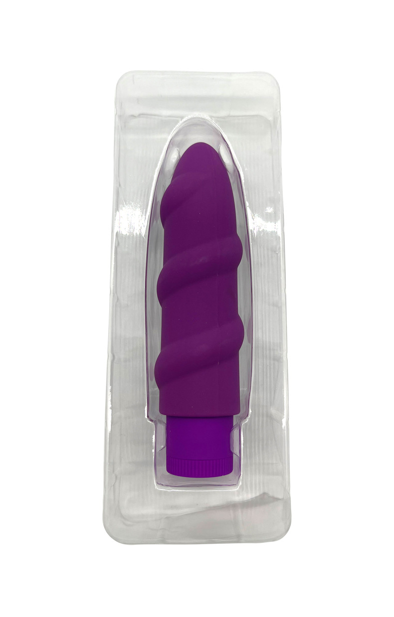 Silent Rechargeable Vibration Wand for Women, Purple Silicone Massage Stick — detail image 2