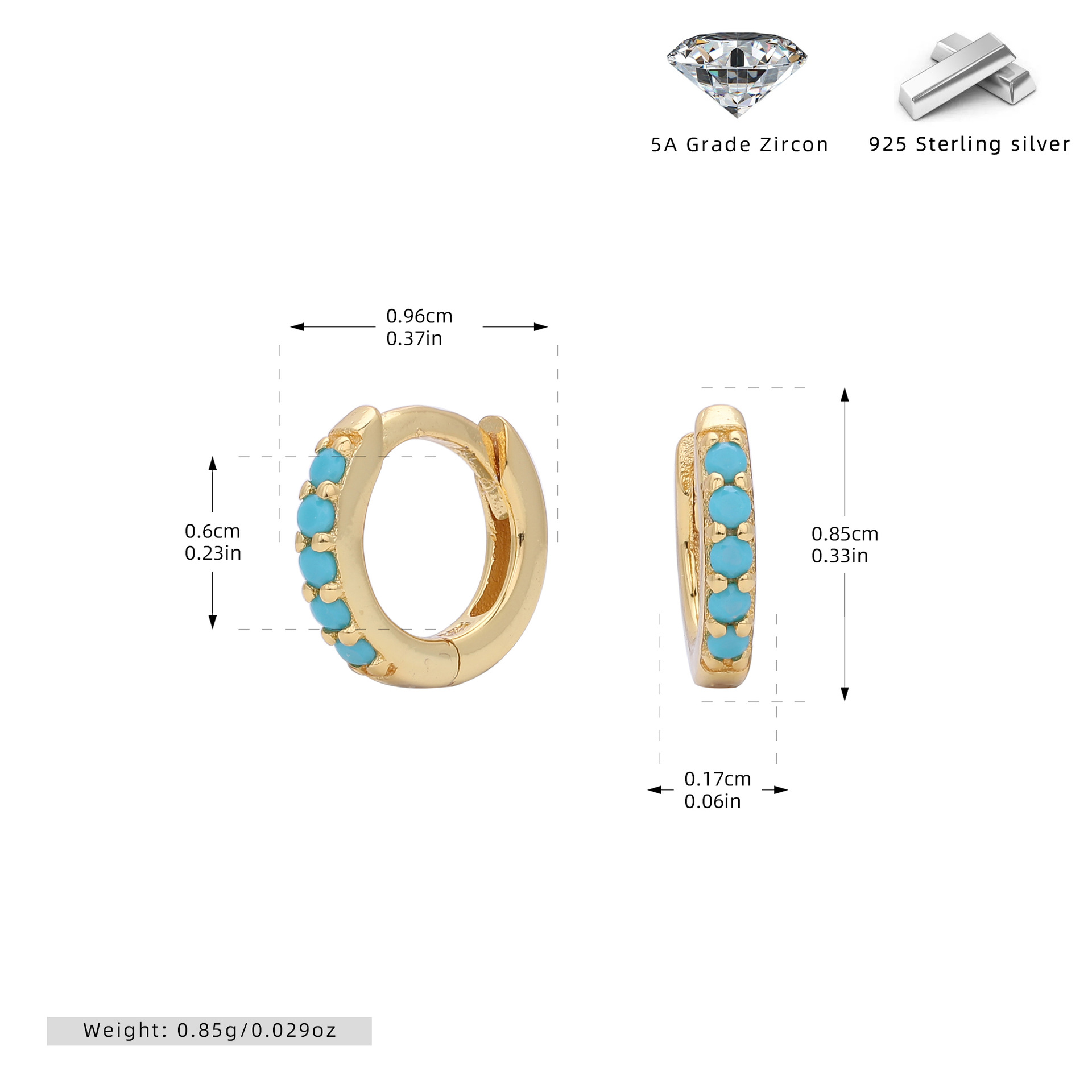 9g Weight 0.03µm Gold Plating Thickness Electroplating Gold Plating Process 925 Sterling Silver Ear Needle Material 18K Real Gold Plated, Rhodium Plated Plating Material Zircon Inlay Material Earrings Classification 1 Pair Quantity Casual, Holiday Occasion 925 Sterling Silver Material Geometric Pattern Unisex Gender Simple Style Style Plating Craft 1 Pair 925 Sterling Silver Geometric Earrings 5