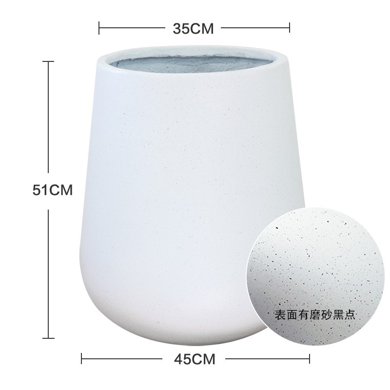 Macetas de pie para sala de estar, macetas grandes para patio, macetas para árboles, bandejas de cemento de estilo nórdico negro para flores