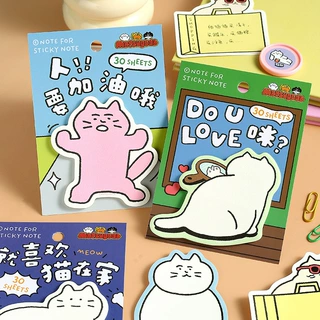NOTE FOR×MATSUGODA联名便利贴 创意猫咪插画学生留言便签纸可粘