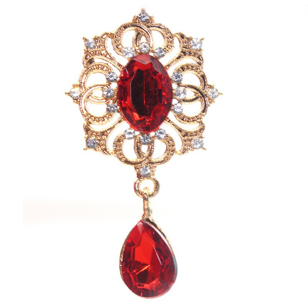 Cross-Border Alloy Hollow Rhinestone Water Drop Jewelry Accessories DIY Gemstone Flat-Back Clothing Hair Decoration Luxury Accessories