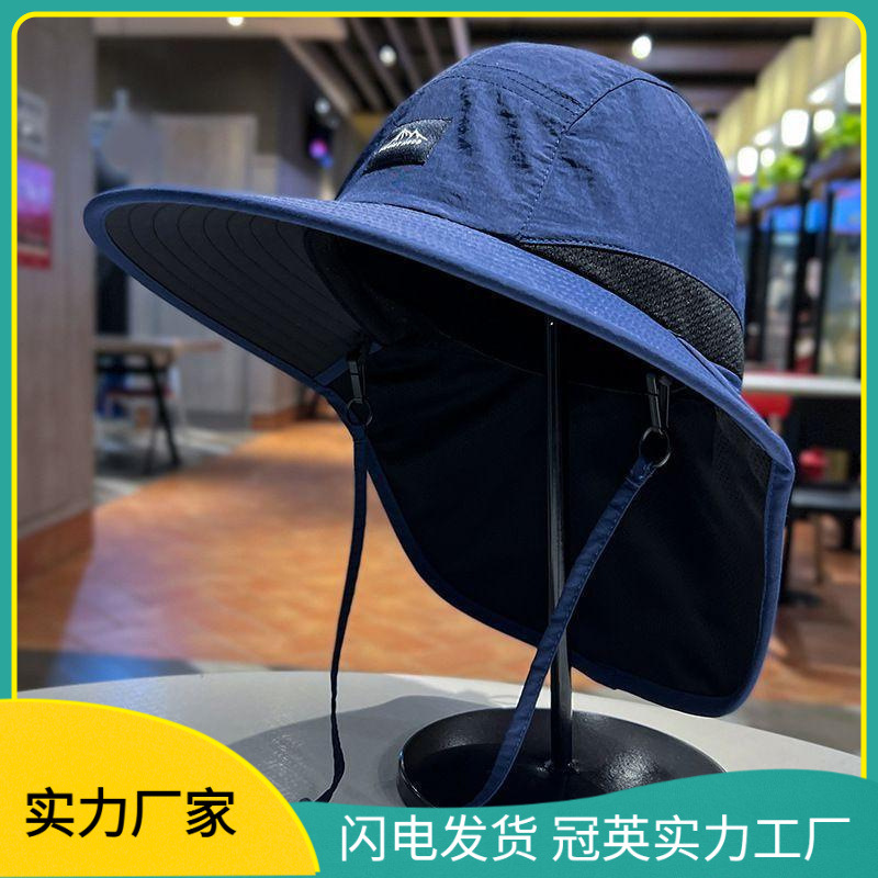 帽子男士2025新款钓鱼帽披肩遮阳帽防紫外户外SL英