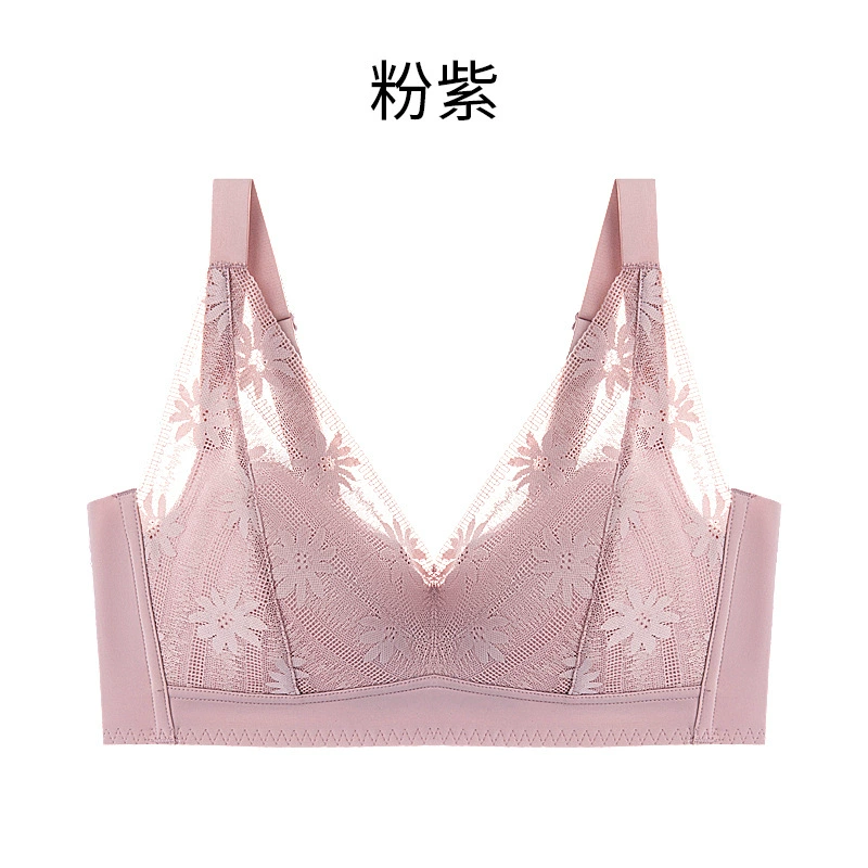 Silk summer ultra thin lace sexy wireless bra