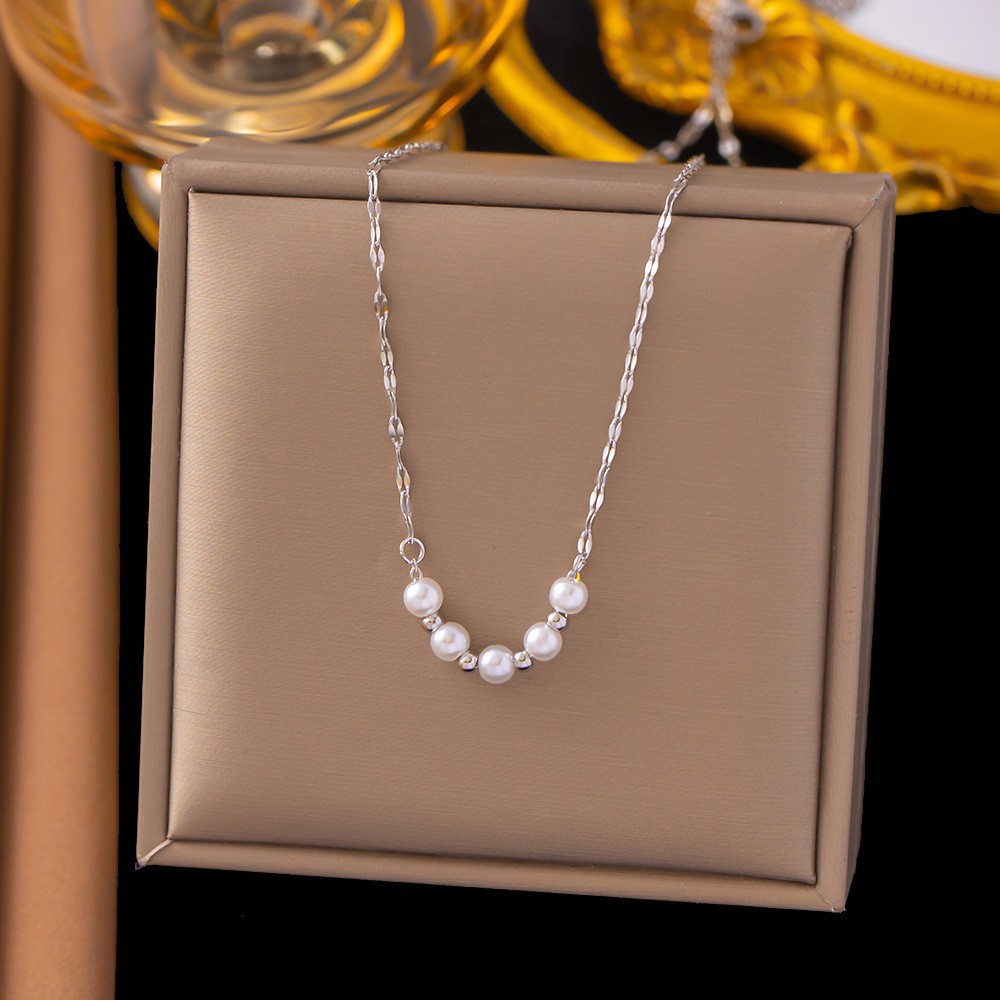 Real Gold Plated Plating Material 304 Stainless Steel, Plastic Pendant Material Necklace Classification PVD Coated Real Gold Plated 18K Gold Round Flower 304 Stainless Steel Simple Style Waterproof Non Tarnish 304 Stainless Steel Necklace