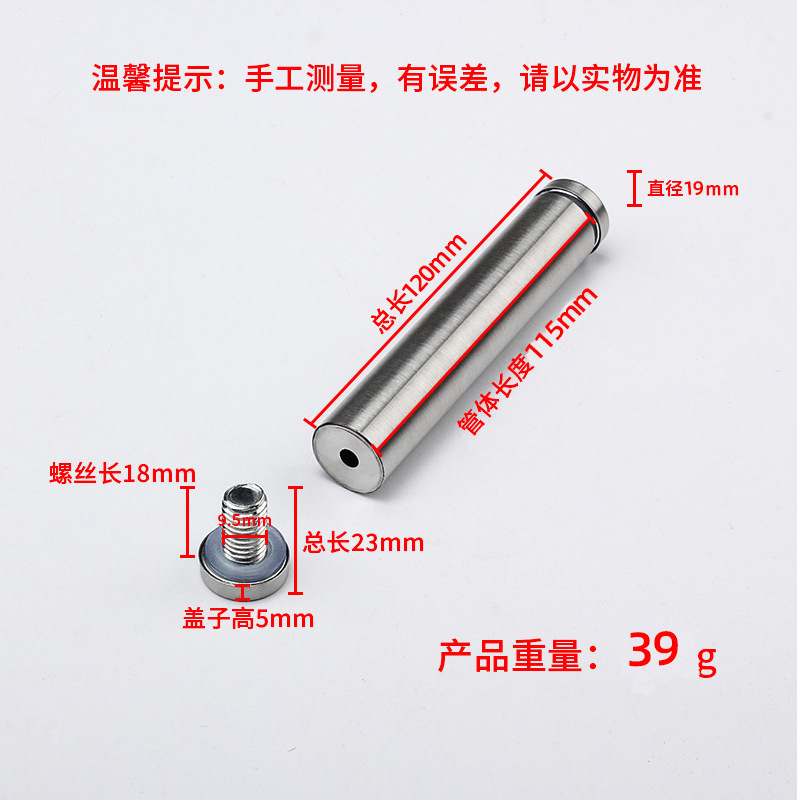 Acero inoxidable publicidad uñas decorativas marca de uñas placa de acrílico espejo de uñas de vidrio plano marco de fotos publicidad tornillo fijo espejo clavo