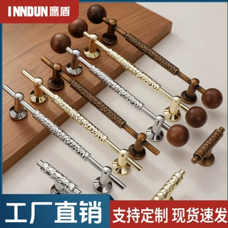 复古胡桃木古铜色拉手中古风古铜色橱柜门抽屉把手衣柜门长拉手