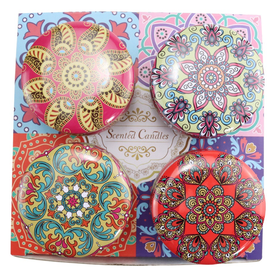 Set de regalo de 4 velas aromáticas de cera de soja DIY, velas románticas para el hogar y parejas