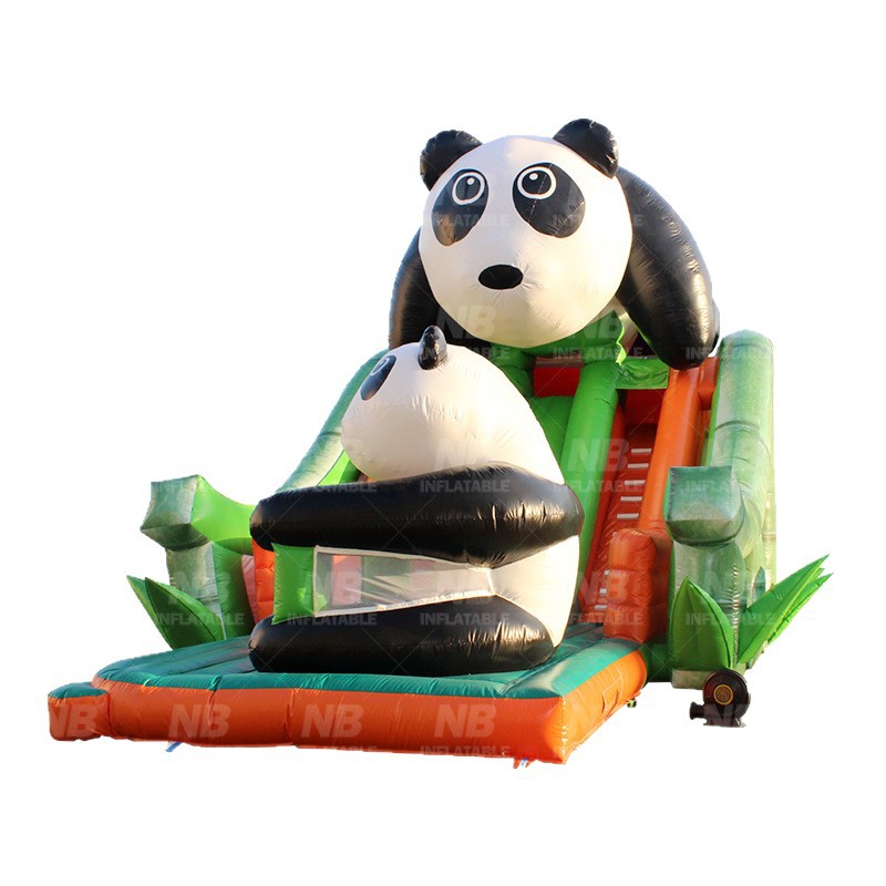 Gran castillo inflable trampolín panda grueso PVC trampolín
