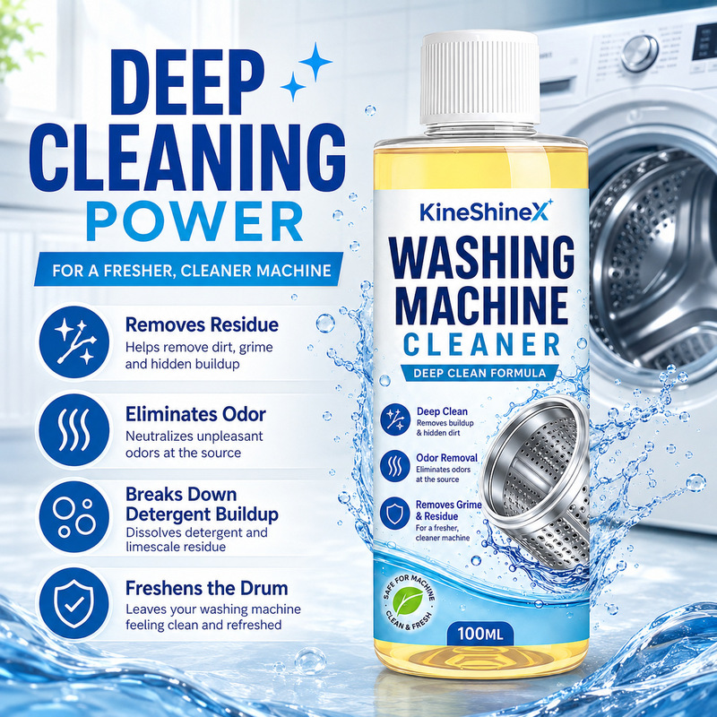Kineshinex Washing Machine Descaling and Deodorizing Cleaning Solution Dissolves Scale and Dirt, Removes Odors, and Cleans the Washing Machine