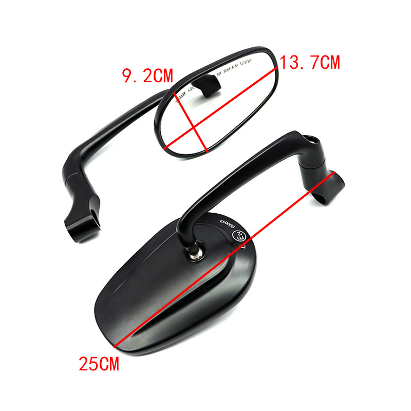Moxin modified motorcycle rearview mirror universal hand mirror dual-purpose retro oval scooter large field of view mirror