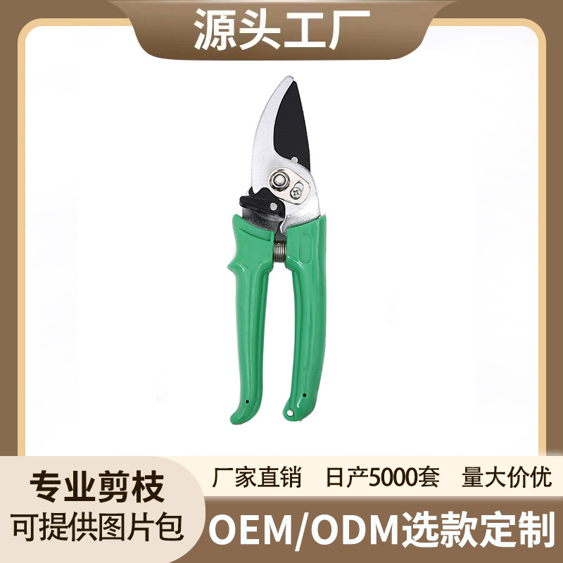 跨境热卖园艺修枝剪园林工具多功能花艺剪家用省力果枝剪现货供应