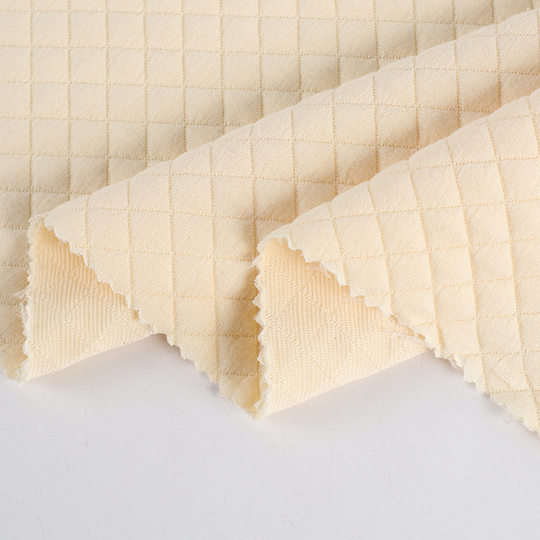 Spot Diamond-Shaped Quilted Polyester Air Layer Fabric Sweatshirt Pillowcase Mattress Cool Silk Cotton Knitted Fabric