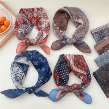 55腰果棉麻小方巾春夏丝巾女韩国洋气头巾时尚装饰发带领巾围巾