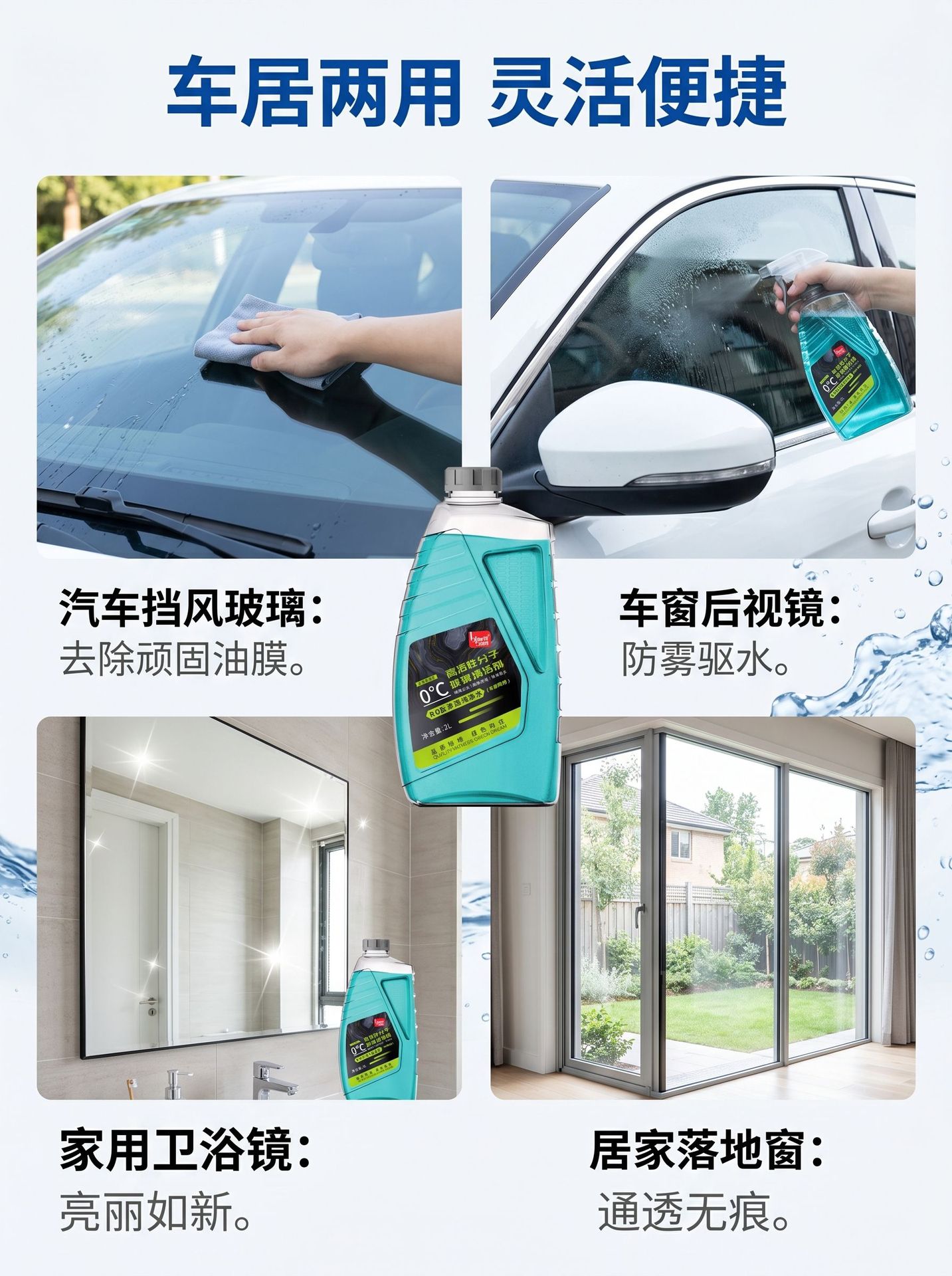 Promoted as a Powerful Glass Cleaner, Foam-Type Window Cleaning Magic Tool, Specialized Cleaning Agent for Car and Household Glass