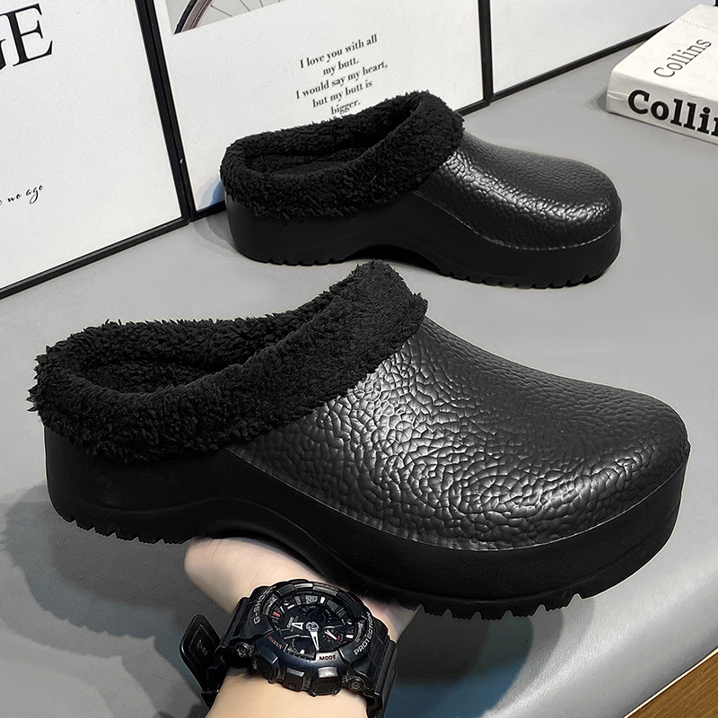 2025 nuevos zapatos de cocinero transfronterizos para hombres verano grande negro cocina zapatos de trabajo antideslizantes sin tacones zapatos de hombre lotes image 5