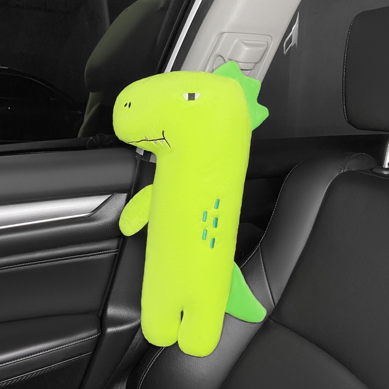 Seat belt shoulder pad, Katong Car Shoulder - green-dinosaur-shoulder-pillow-4420-cm