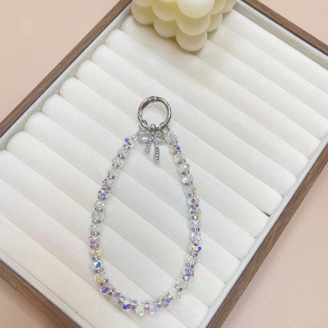 Hebilla de metal, lujo ligero, diamantes de imitación, mariposa, cristal, teléfono móvil, cordón, clip, llavero, bolso, colgante de moda, sentido avanzado femenino