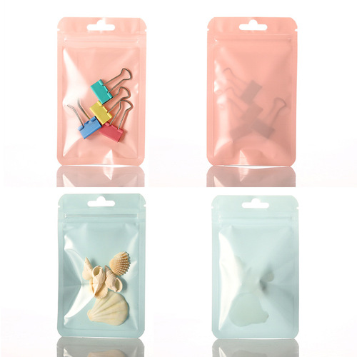 Thickened jewelry ziplock bag, food candy plastic bag, mobile phone case packaging bag, inner printed composite bag, color packaging bag