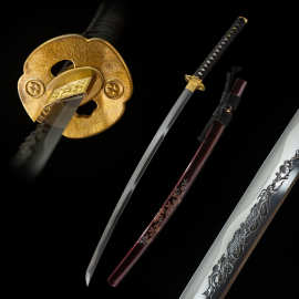 龙泉高档日本刀东洋打刀一体长刀手工雕刻居合刀katana外贸未开刃