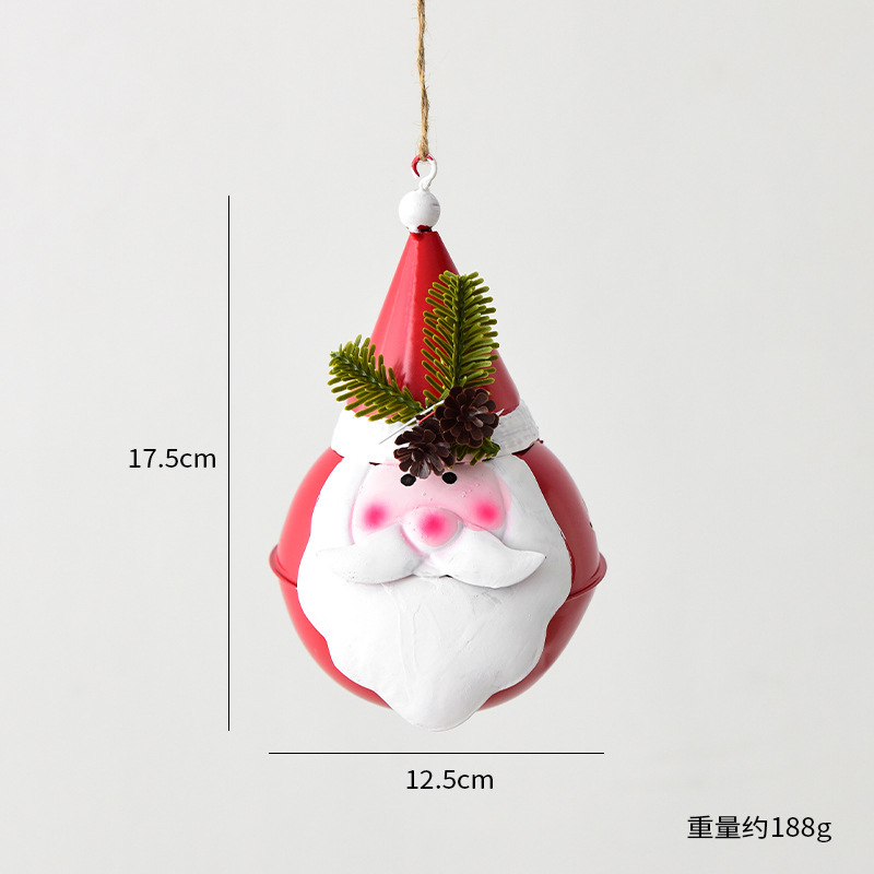 跨境新款圣诞节装饰铁艺大号铃铛装饰圣诞树挂件圣诞橱窗装饰吊饰|undefined
