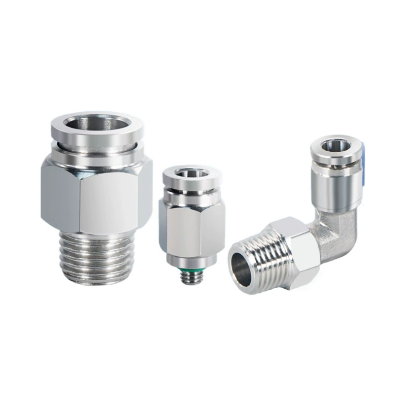 Пневматический разъем из нержавеющей стали 304. Пневматическая трубка для ПК. Быстрый прямой разъем. Быстрый разъем. Устойчивый к высоким температурам источник воздуха. Быстрый разъем. 316 фиксированный NPT.