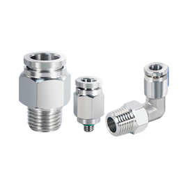 304不锈钢气动接头PC气管快速直通快插耐高温气源快接头316定NPT