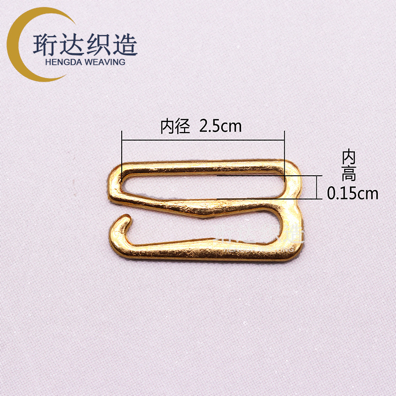 9 hebillas de 2,5 cm de diámetro interior envueltas en pegamento (dorado) / grano