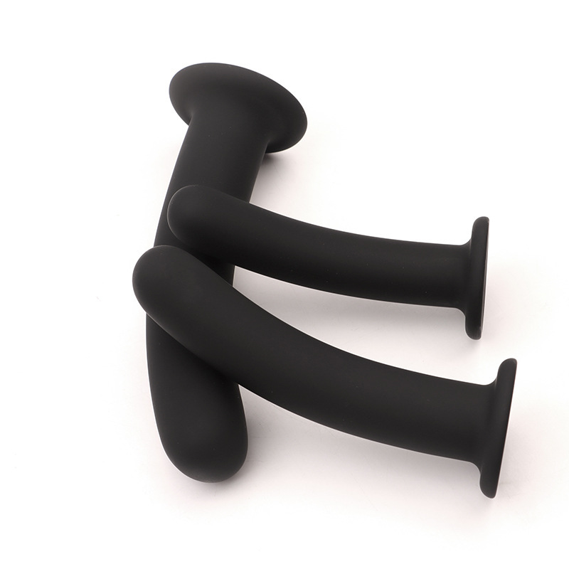 Wearable Silicone Anal Plug Dildo with Suction Base, Black — detail image 7